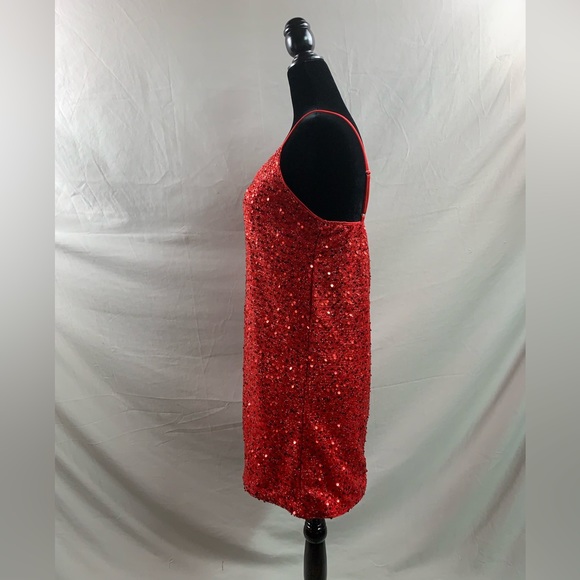 Red Sequin Cami Dress - Picture 7 of 10